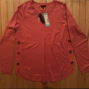 NEW Lety & Me December Side Button Detail Pullover